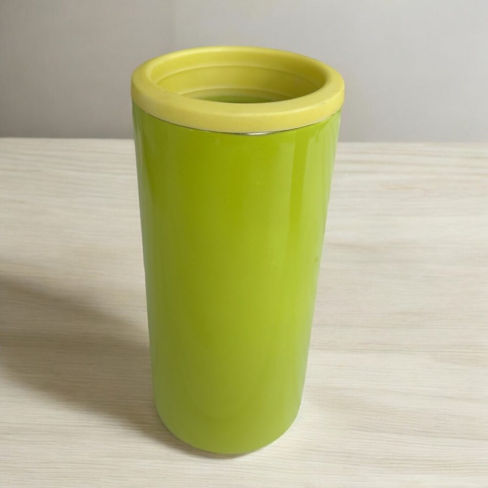 Lime green can koozie